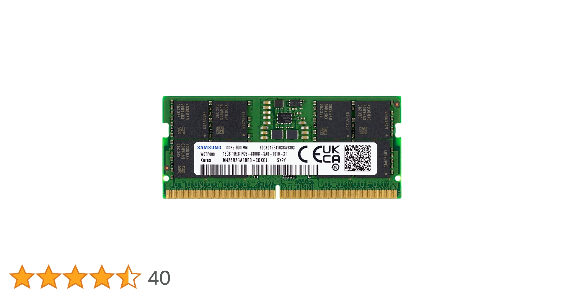 Samsung Memória RAM de laptop SO-DIMM 16GB DDR5 4800MHz PC5-38400