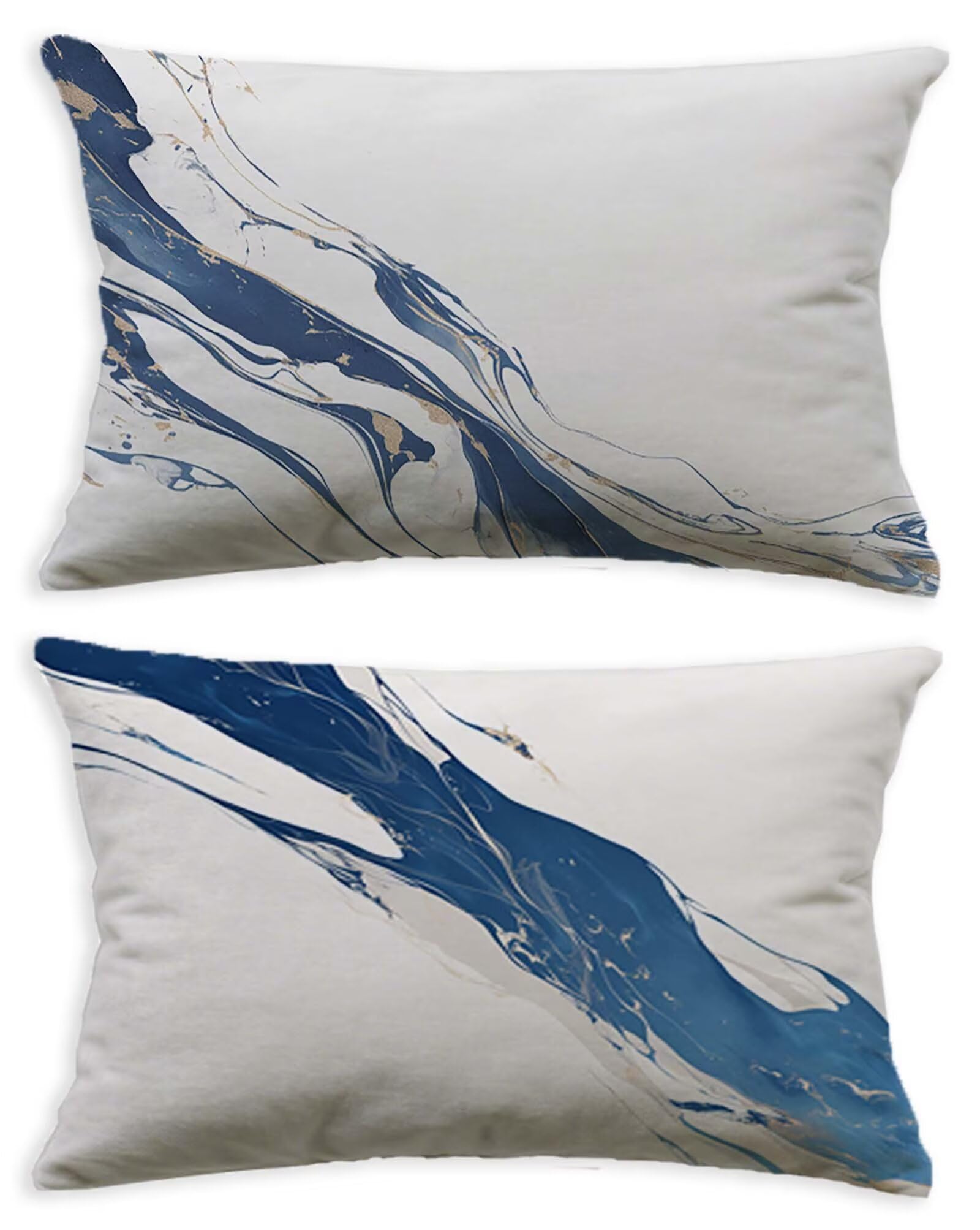 Housse de coussin 60x80 cm blanc abstrait pour décoration de canapé de salon