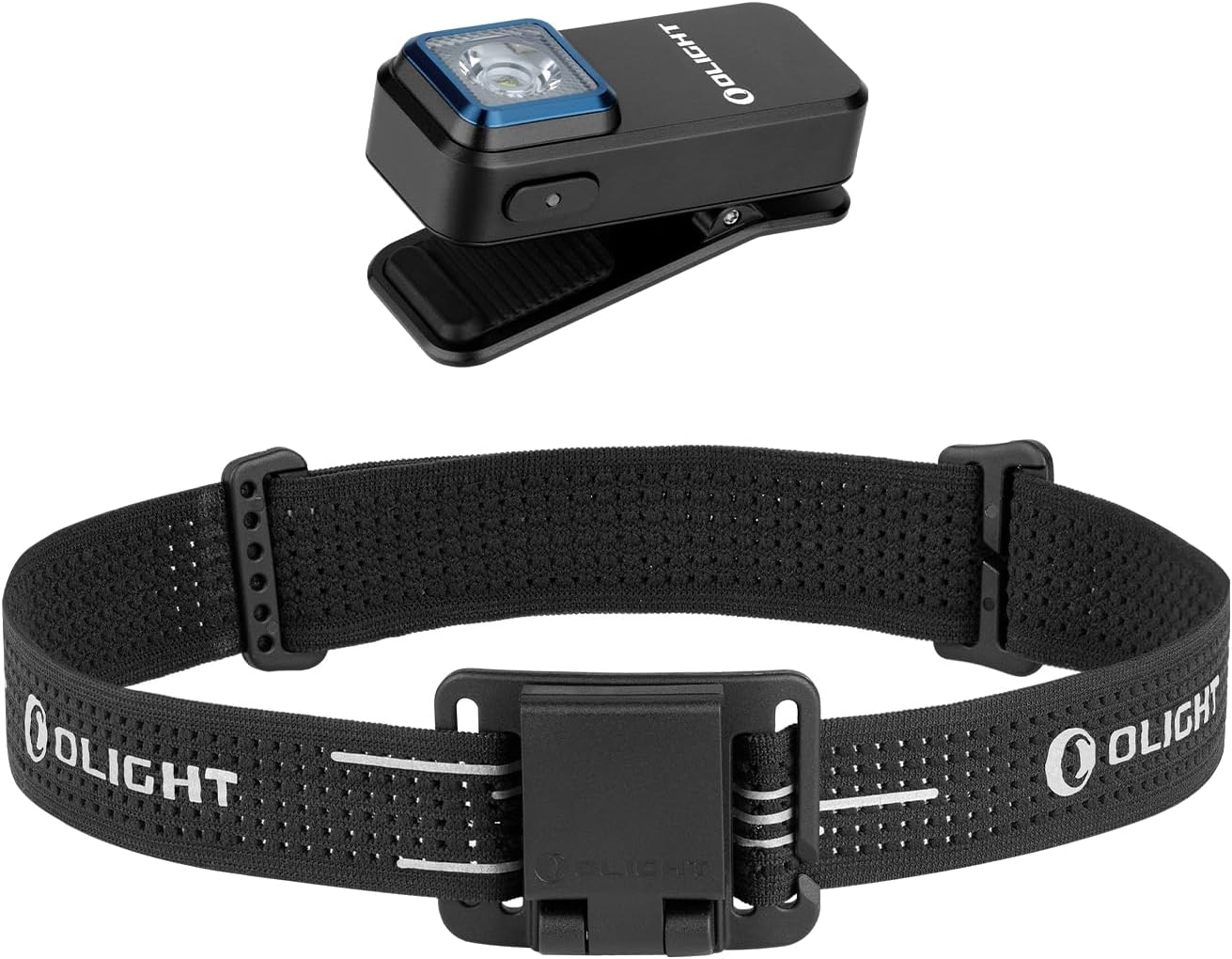 OLIGHT Oclip Rechargeable EDC Flashlight 300 Lumens Compact Pocket Clip Light Bundle Oclip Series Headlamp Strap