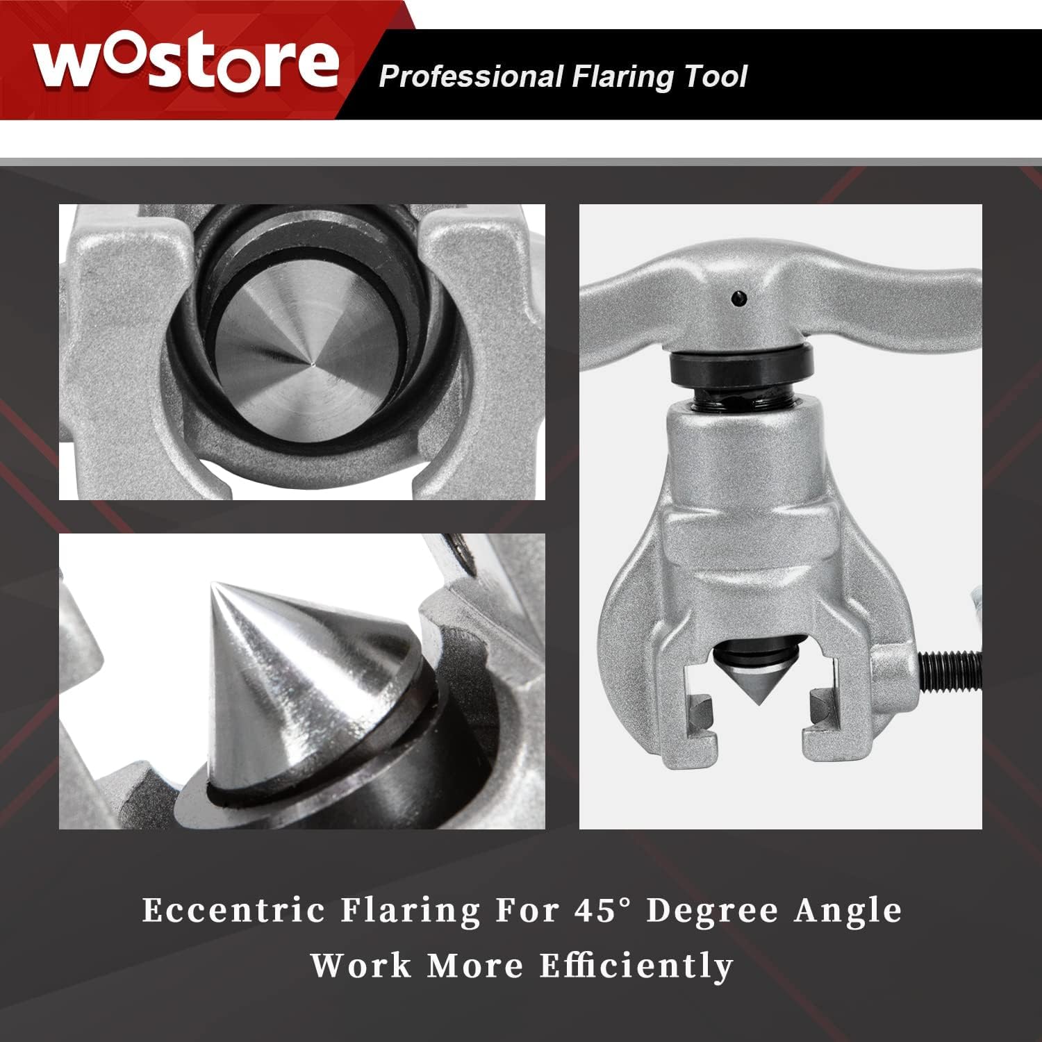 Wostore, set di utensili per deformazione tubi – 7 matrici per flare eccentrici su tubi in rame da 4,8–19,1 mm – ideale per refrigerazione, HVAC e lavori idraulici e sanitari