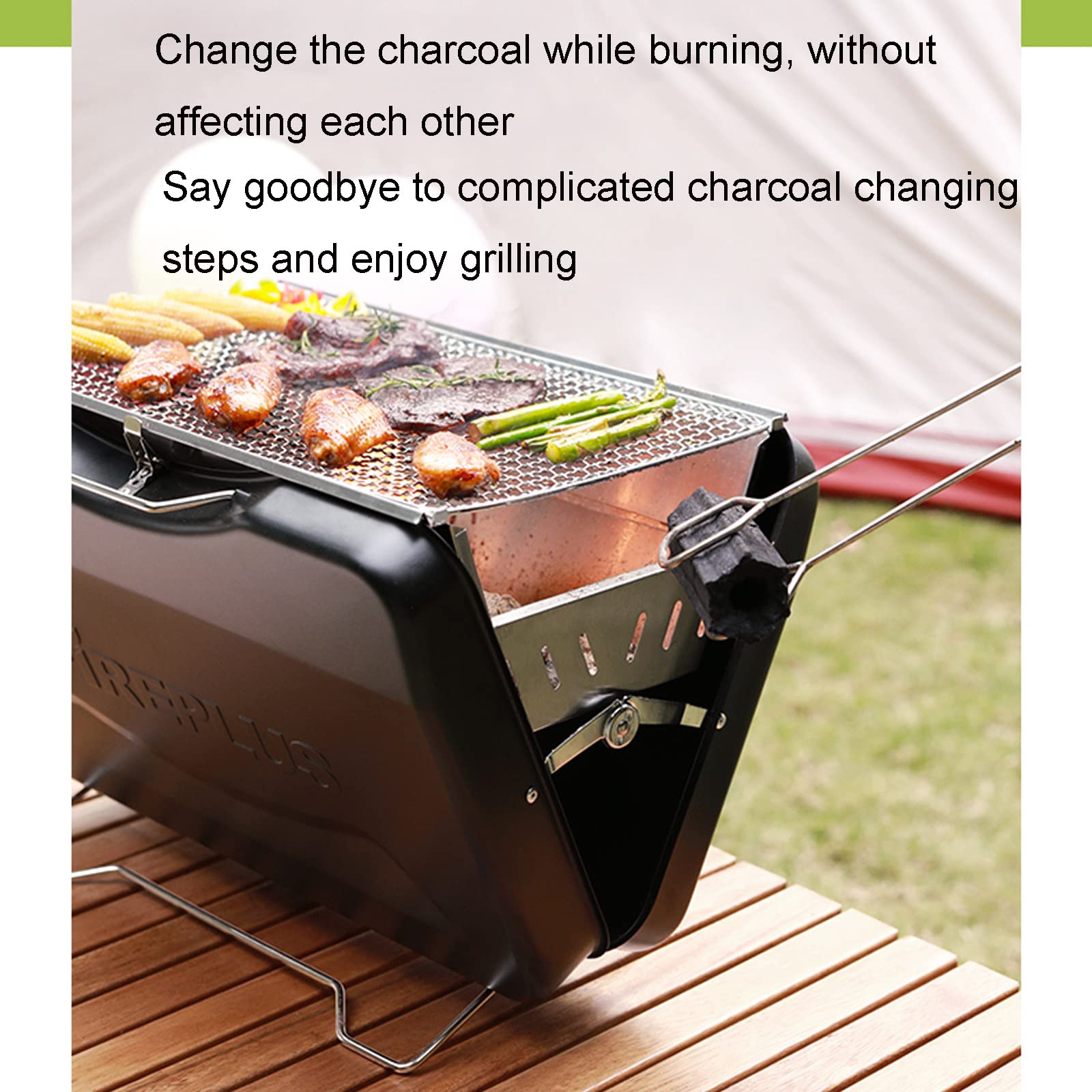 Barbecue Plancha Onlyfire Griglia A Gas Da Tavolo A 3 Fuochi, Griglia A Propano Barbecue Carbonella - Foto 5