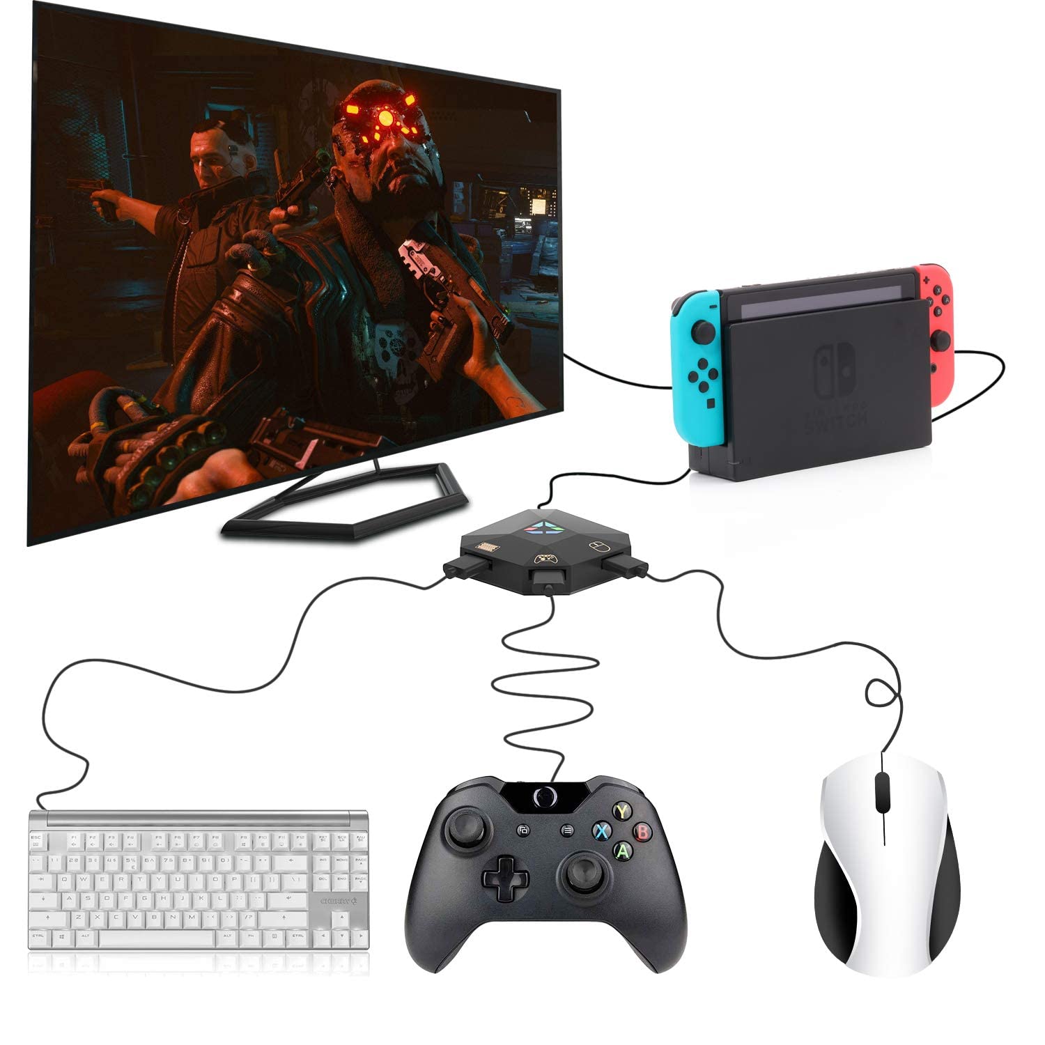Amazon.com: ECHZOVE Keyboard and Mouse Adapter for Nintendo Switch