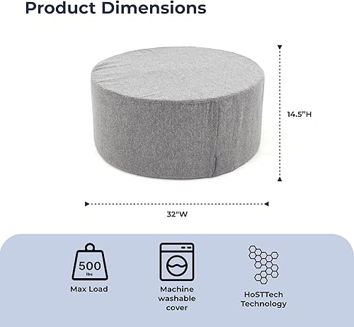 Miniatura 2 de Elephant In A Box Cómoda mesa de centro plegable, talla única (32 pulgadas de diámetro), color gris