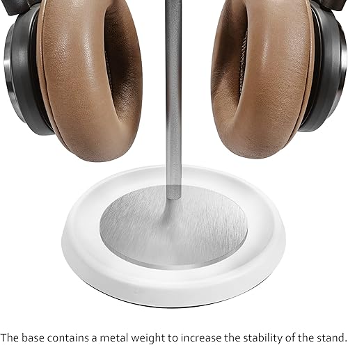 Miniatura 5 de Soporte para auriculares, soporte curvo con bandeja de almacenamiento, soporte para auriculares de base pesada para AirPods Max, AirPods, AirPods
