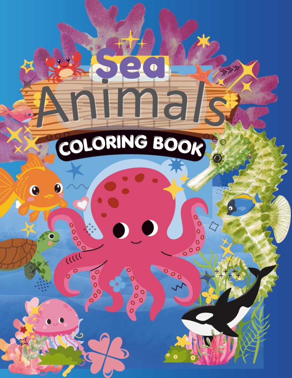 Sea Animals Coloring Book (Little Wonders Coloring Club)