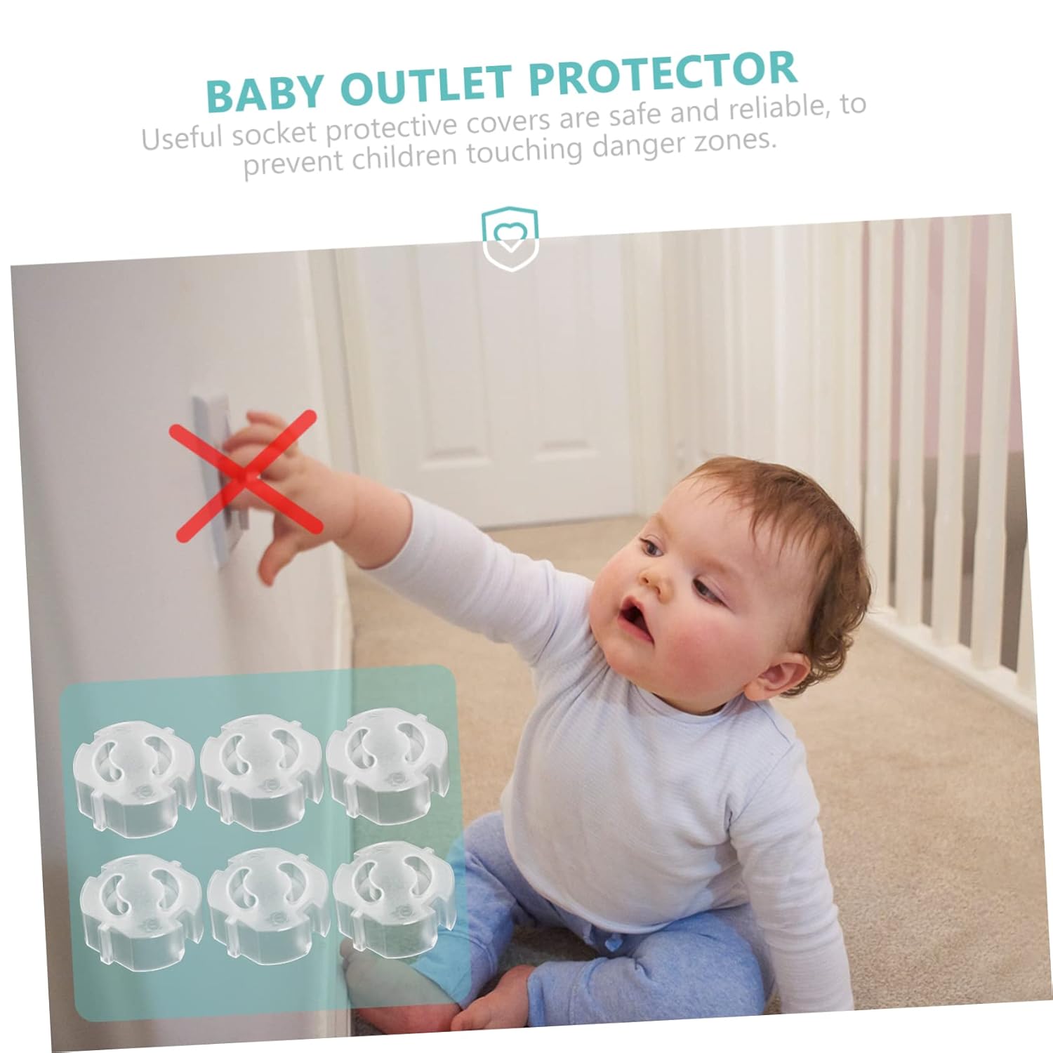 Toyvian 80pcs Clear Boy Girl Safety Outlet Covers Protectors for Proofing Electrical Outlets Easy to Install and Secure Transparent Design for Home Safety