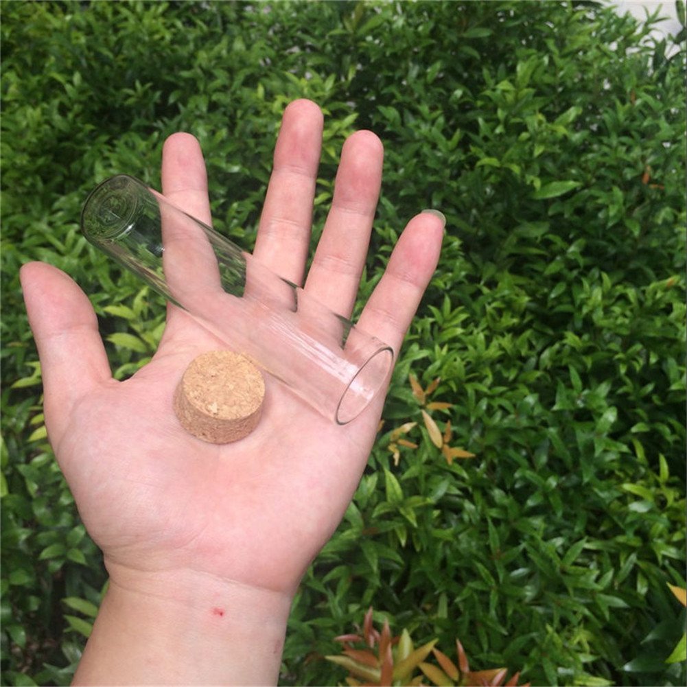 50pcs 30x120mm 60ml Glass Bottles Vials Jars Test Tube With Cork