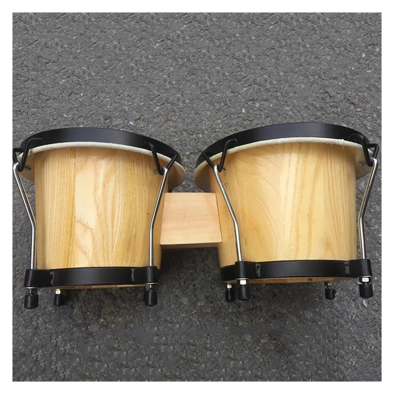 Bongos Tambor Bongos de madera maciza, tambores musicales meditación for adultos, pandereta, instrumentos percusión profesionales(6-7 Inch)