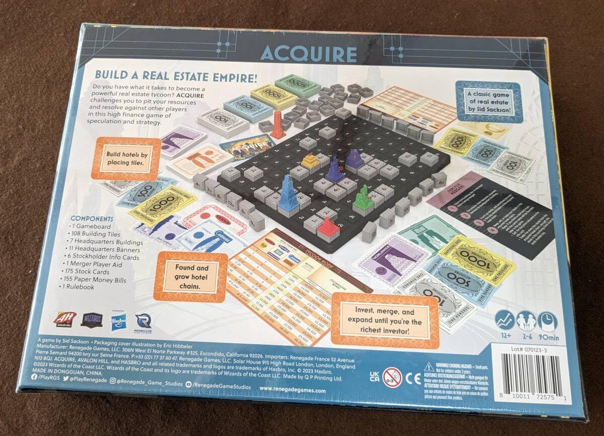 アクワイア　新品未開封　　ボードゲーム Amazon | アークライト アクワイア (2-6人用 90分 12才以上向け