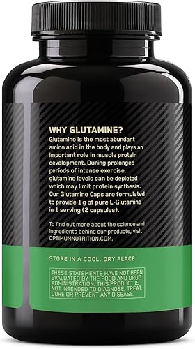 Miniatura 9 de Optimum Nutrition L-Glutamina Polvo de recuperación muscular 105 onzas 0748927022834 tapas 1