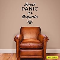 Vista 4 de Don't Panic It's Organic Wall Decal - 0530 - CBD decal - Marijuana wall art - CBD Oil - medical marijuana - Wall Decor