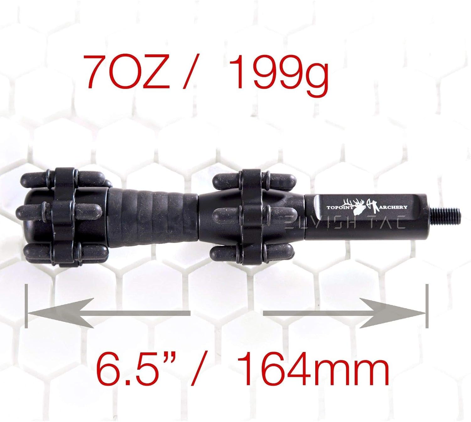 6.5" Customizable Stabilizer Vibration Dampening Stabilizer with Noise Suppression System Compound Bow Hunting Accessory