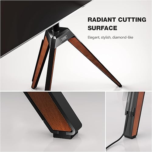 Miniatura 7 de FITUEYES Picasso - Soporte esquinero para TV de 37, 43, 50, 55, 65 pulgadas, trípode blanco, soporte de TV moderno con caballete para pantallas LED