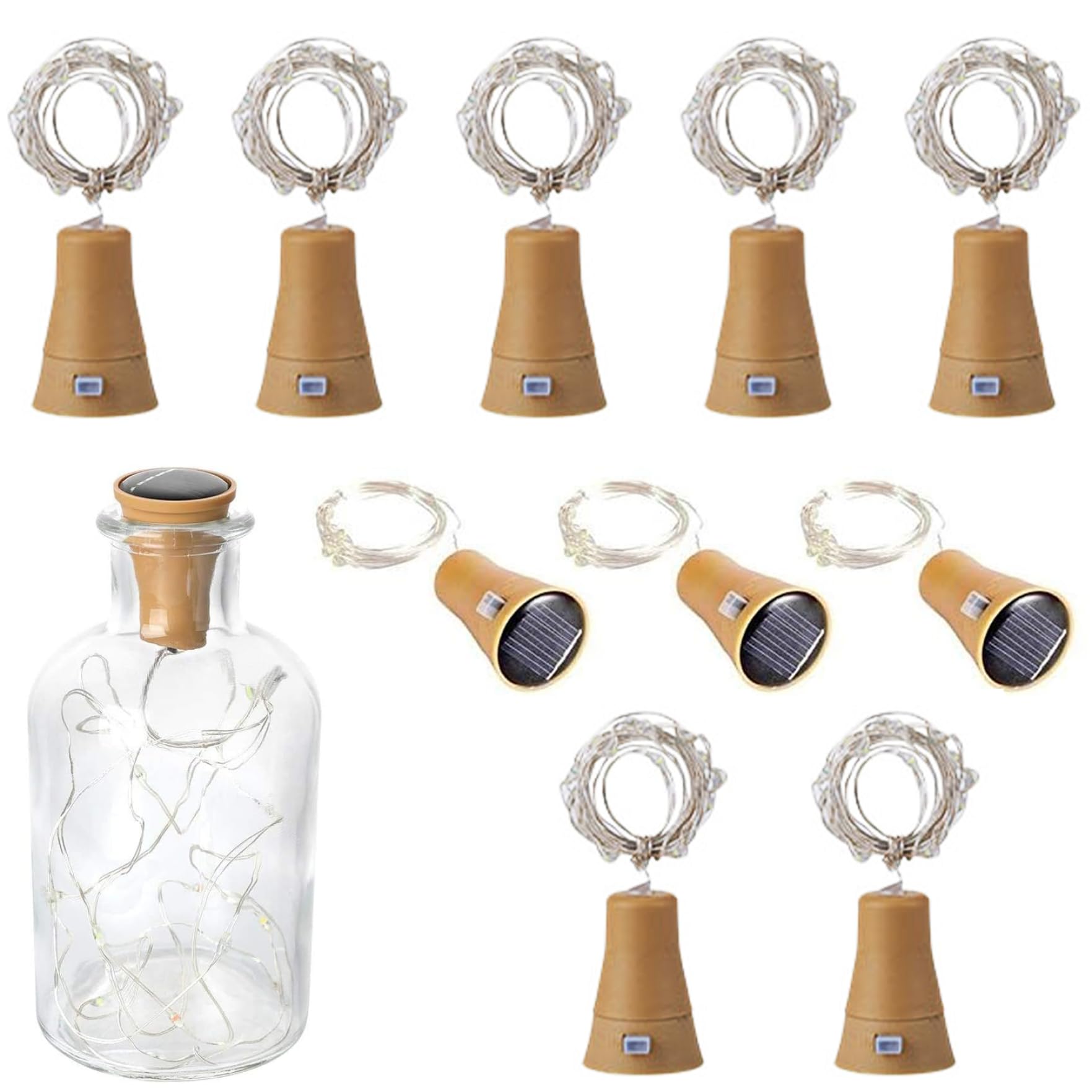 Lampes solaires pour bouteilles recyclées permettant de créer une ambiance féerique sans pile