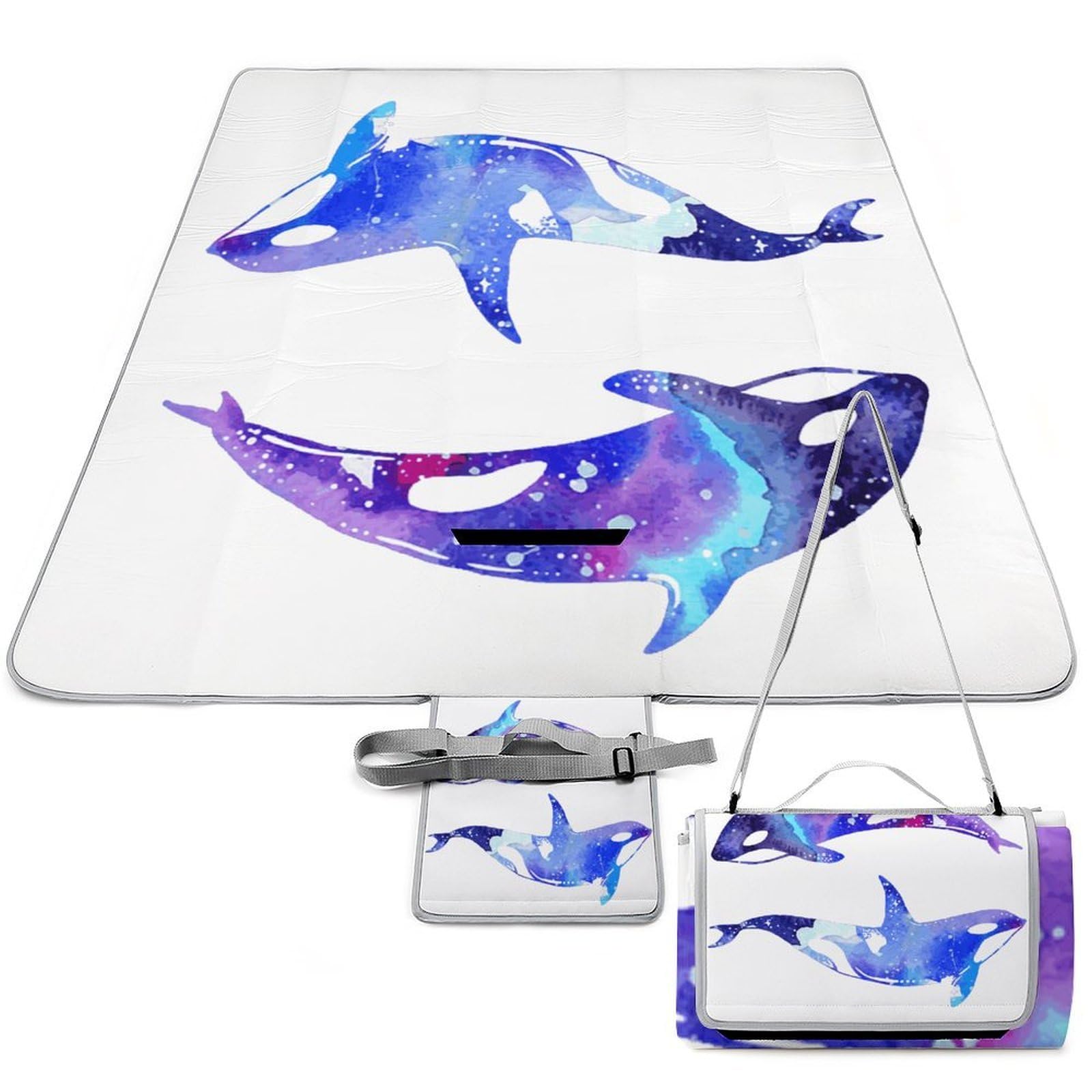 Tapis de pique-nique imperméable Orca isole de l'humidité et du sol chaud avec poignée