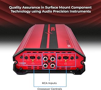 DS18 SXE-3000.4D/BK Car Amplifier Stereo Full-Range Class D 4-Channel 200x4 RMS @4 OHM 3000 Watts - Powerful and Compact Amp for Speakers in Car Audio System