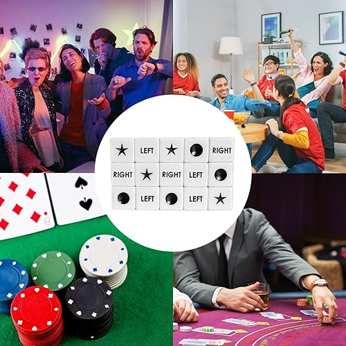 Miniatura 3 de 15 piezas de dados para centro izquierdo y derecho, juego de dados solo Prime Dice Family Juegos de mesa Accesorios