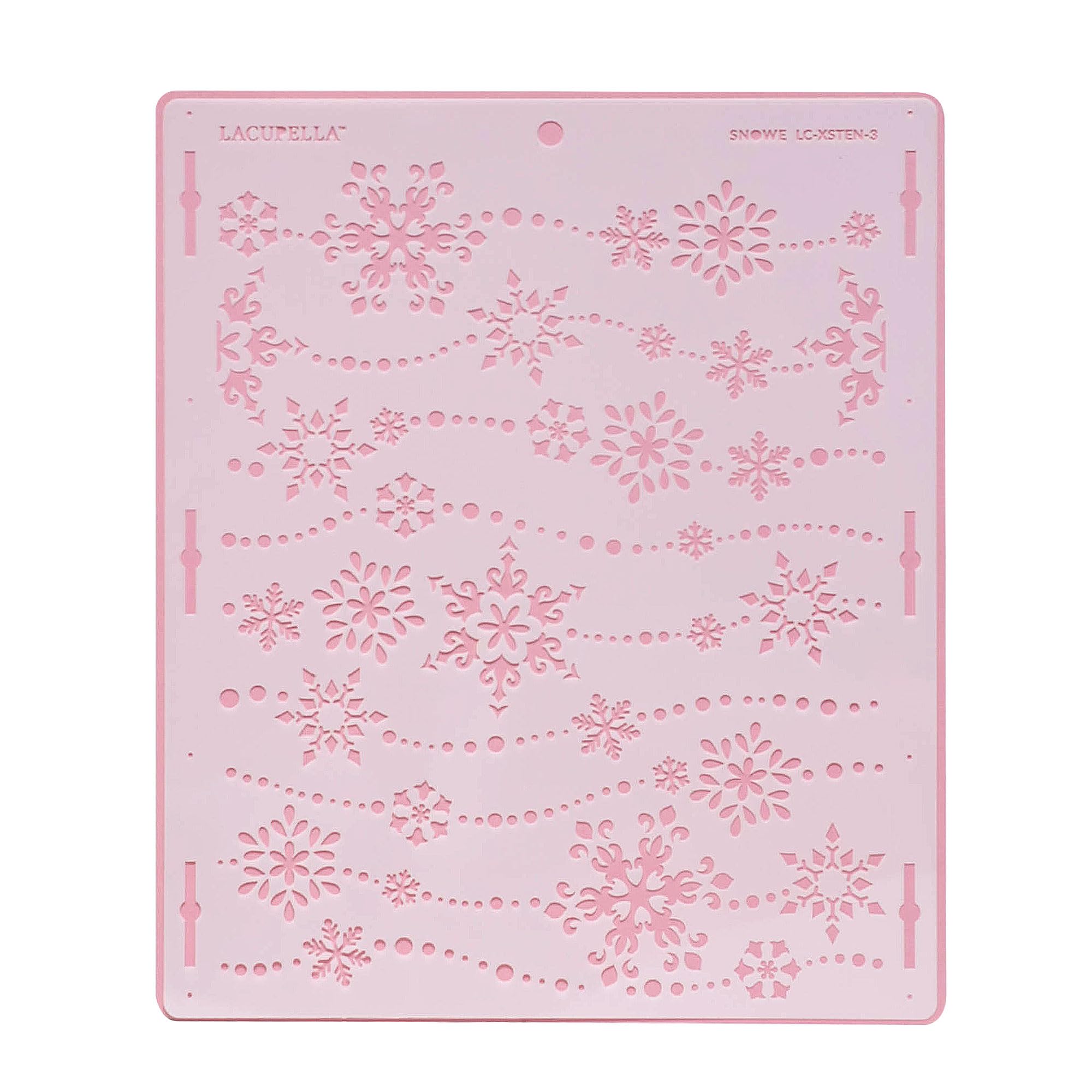 Lacupella Stencil per decorare torte di Natale, Capodanno e feste stagionali (neve)