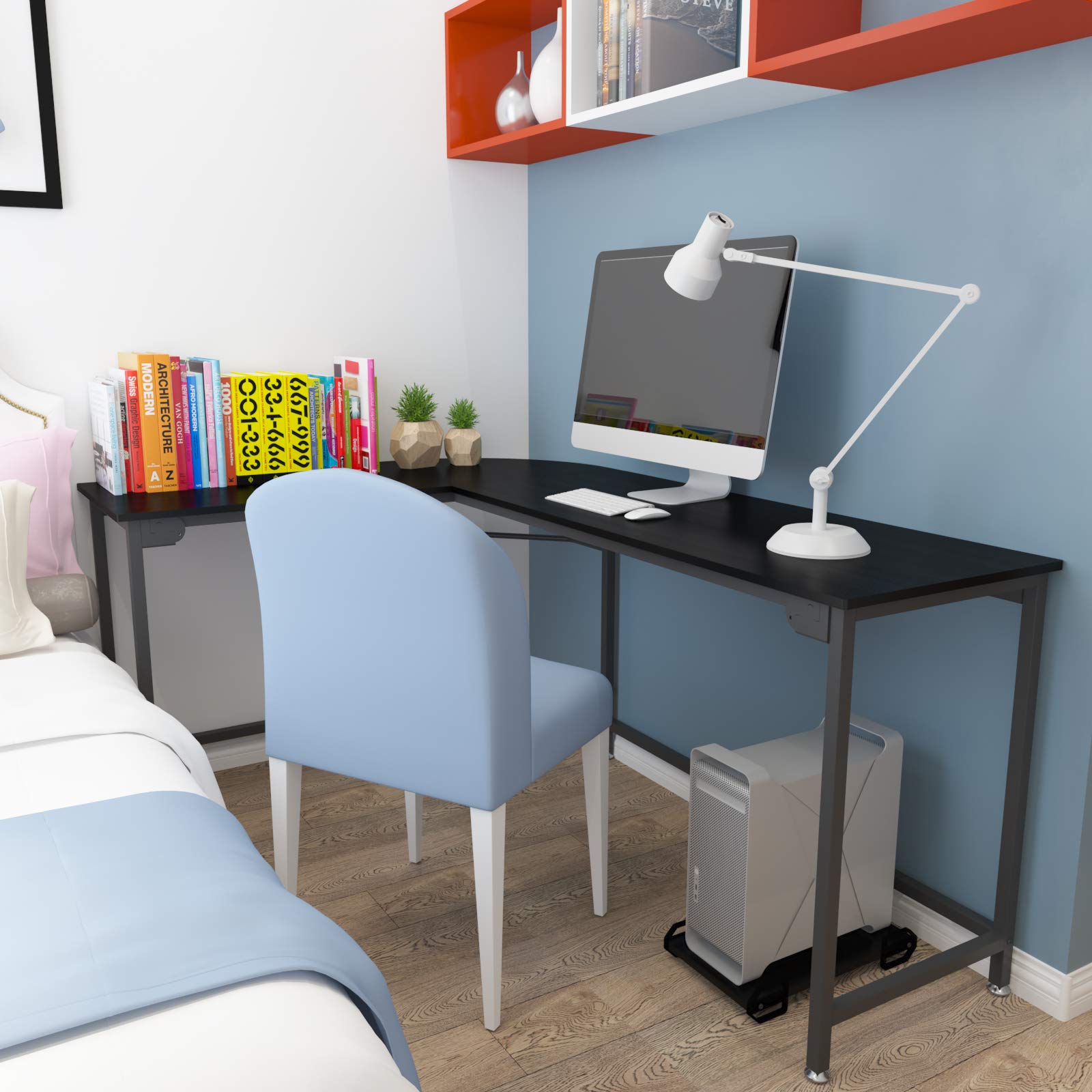 Buy Teraves Modern LShaped Desk Corner Computer Desk Home Office Study