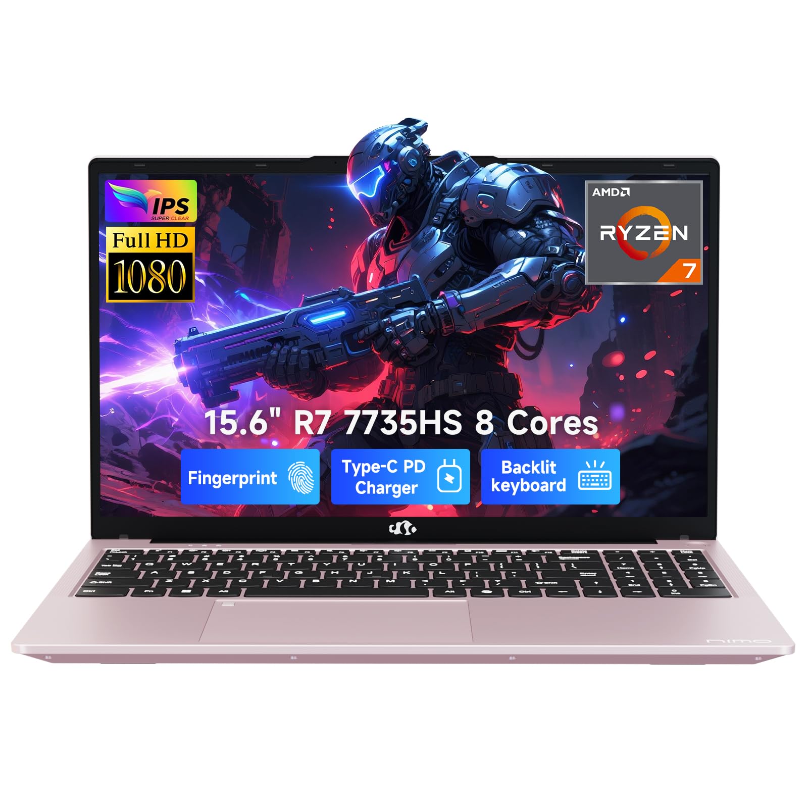 NIMO 17.3 FHD-Laptop，IPS Business Computer, 32GB RAM 2TB SSD 6 cores 12th Intel i3-1215U(up to 3.4 GHz) 65W Type C Laptop-Computer with Backlit Keyboard Fingerprint WiFi6 Win 11