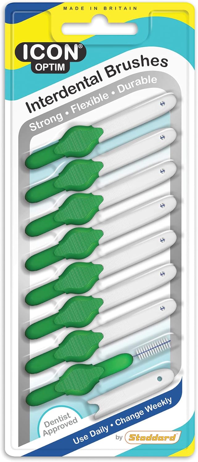 ICON OPTIM Interdental Brush Medium Green (Pack 8) Amazon.co.uk