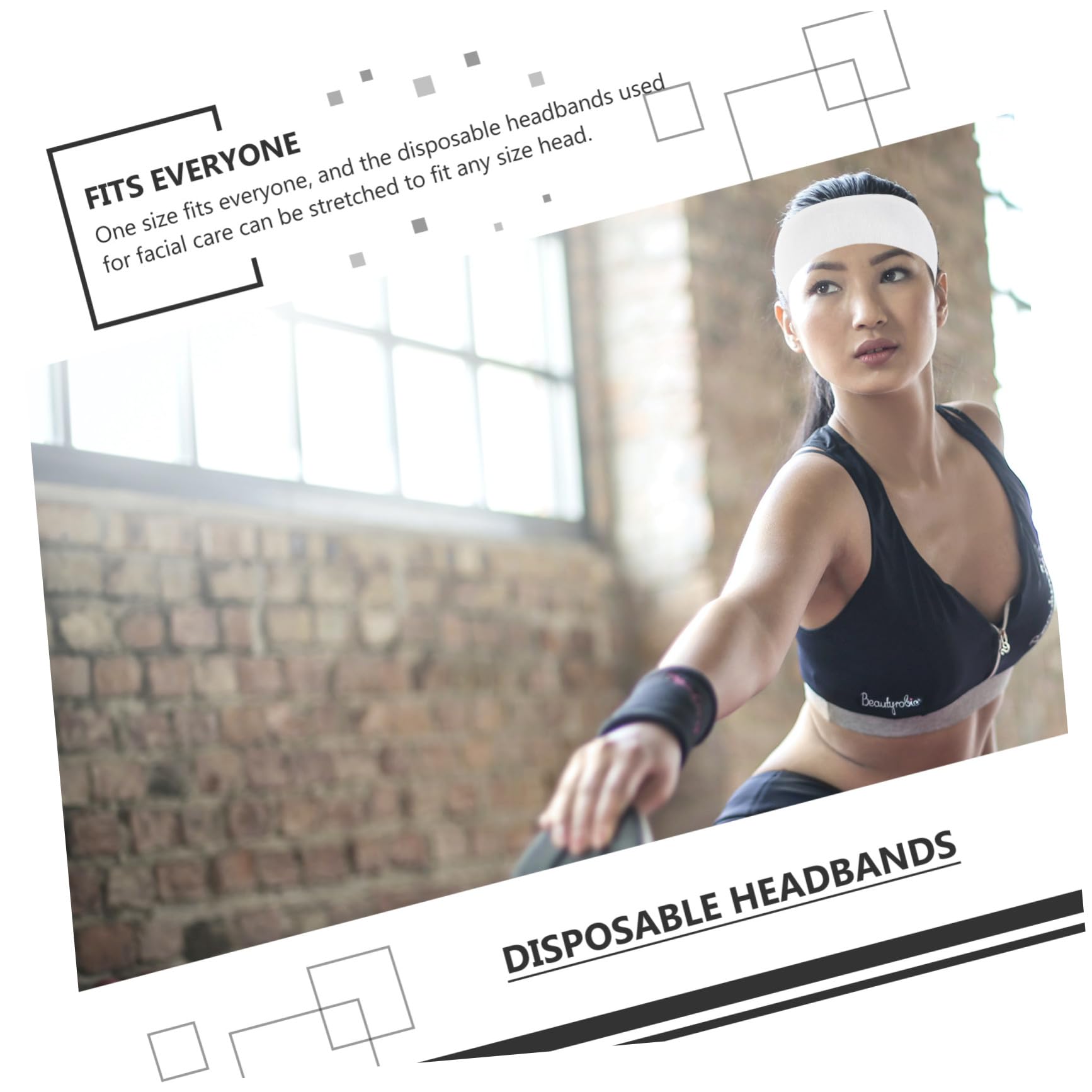 Beaupretty 100 pezzi Fasce Elastiche Monouso Non Tessute per Spa e Salone Fasce Resistenti e Traspiranti per Trattamenti di Protezione Viso e Colore Bianco