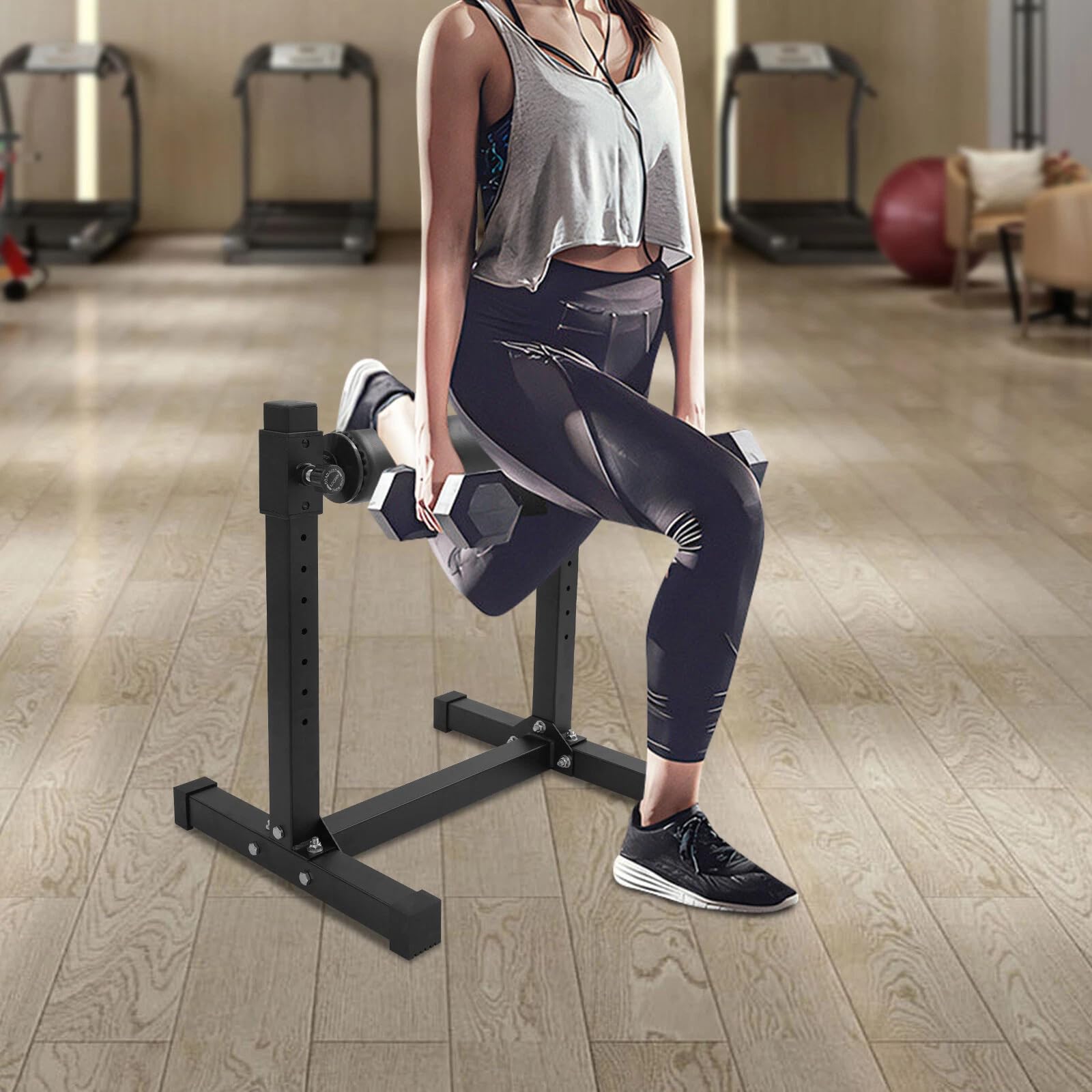 Multifunzionale Squat Rack e Squat Stand, regolabile in altezza con carico massimo 200 kg, per palestra in acciaio al carbonio
