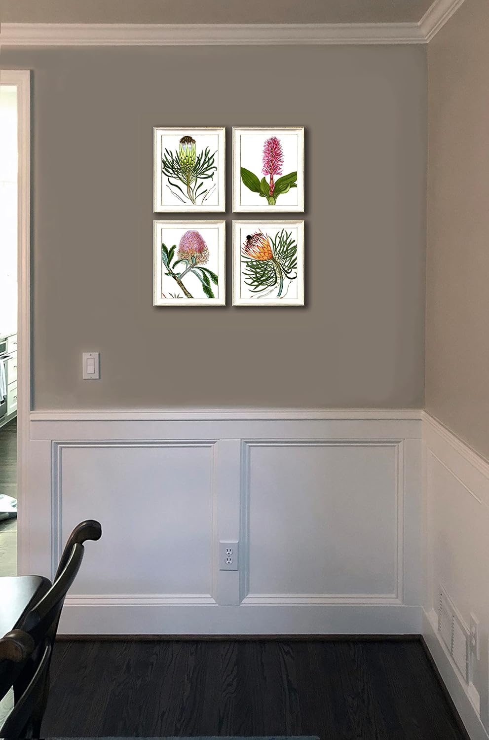 Gnosis Picture Archive Spring Floral Botanical Decor for Cottagecore Wall Aesthetic 4 Piece Unframed Art Prints