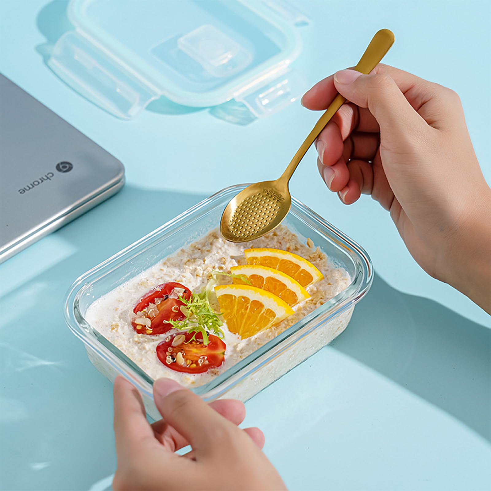 MerryNine Recipientes de vidrio para almacenamiento de alimentos, paquete de 10, 1040 ml y 370 ml, recipiente de preparación de comidas con tapas herméticas a prueba de fugas, reutilizable, seguro