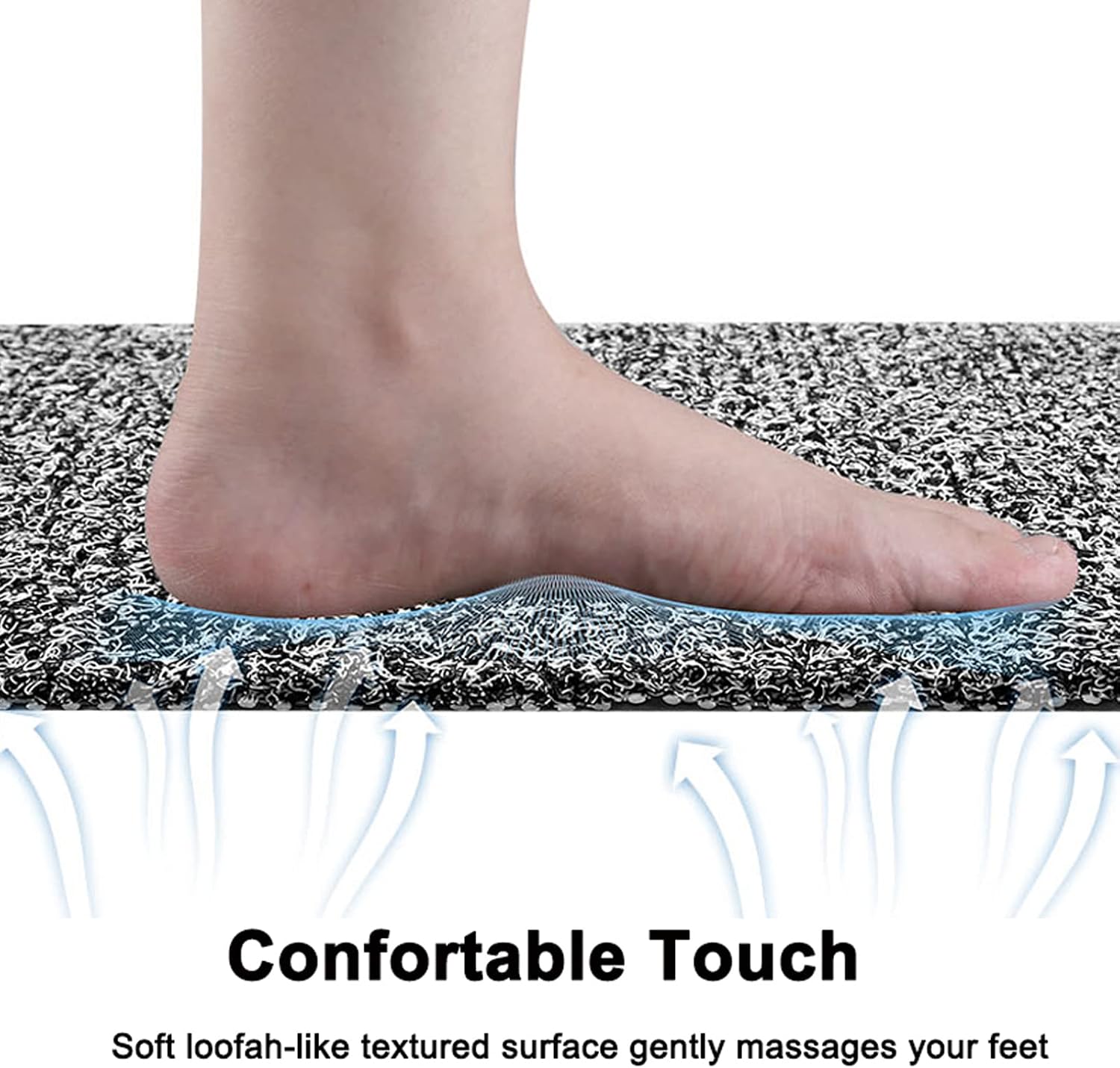 Leotruny Bath Tub Shower Mat 40 x 16 Inch Non-Slip Soft PVC Loofah Mats for Bathroom (C04-Mix Color)