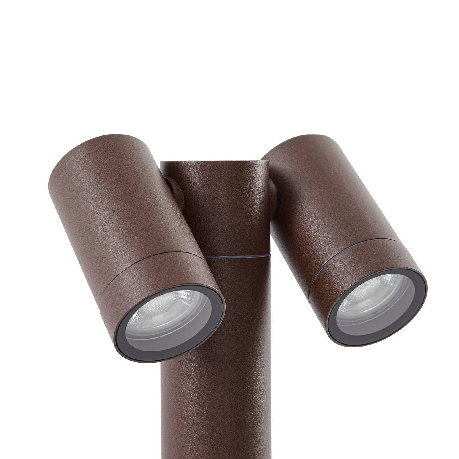 Lampa zewnętrzna z możliwością przyciemniania (nowoczesna) w kolorze brązowym, aluminiowa lampa uliczna latarnia uliczna ulica uliczna