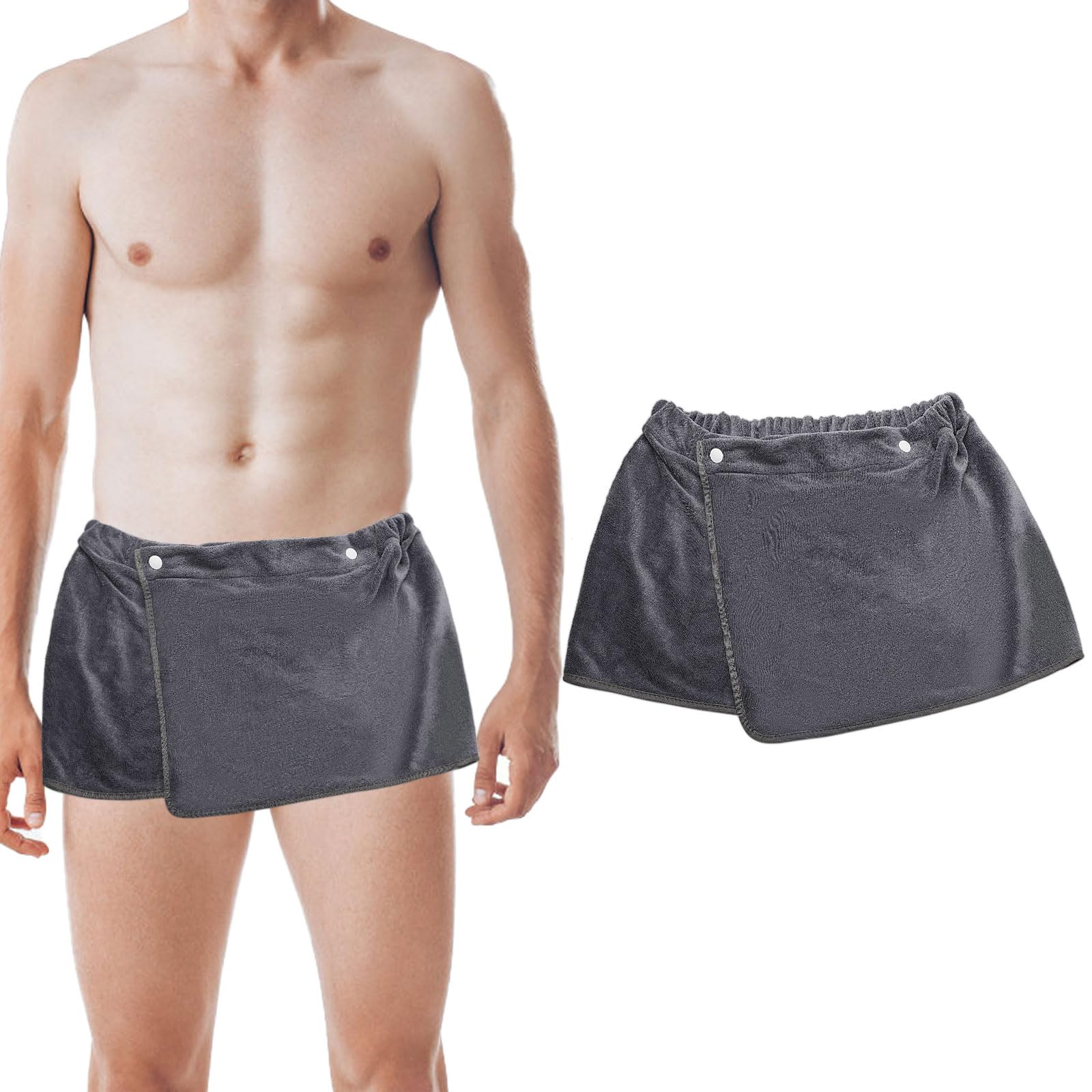 VOSSOT Męski kilt do sauna, ręcznik kąpielowy, spa i na plażę, miękka, oddychająca mikrofibra, pod prysznic, 30 x 140 cm