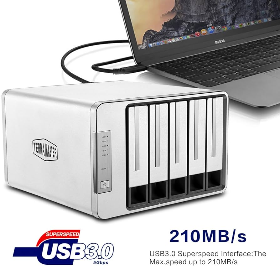 USB Type-C HDD 5台ケース TERRAMASTER D5-300C TerraMaster D5-300C USB Type-C 5-Bay RAID Enclosure Review