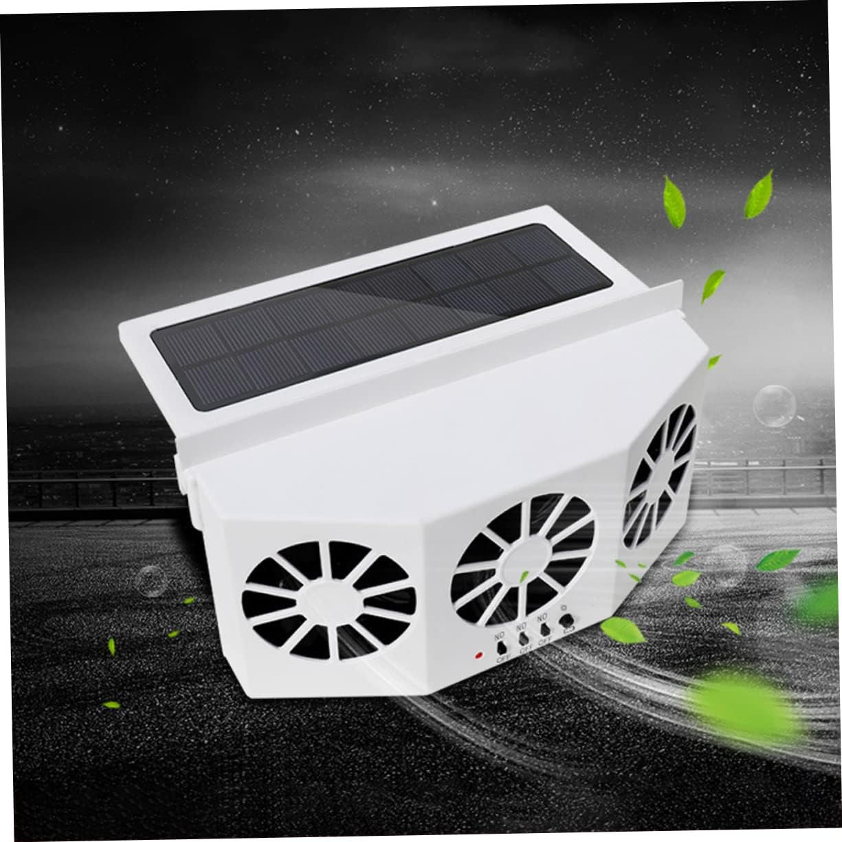 Solar Car Exhaust Fan Energy Efficient Air Vent Radiator for Vehicle Cooling Three Duct Design for Enhanced Airflow Solar Powered Window Fan for Comfortable Driving Experience
