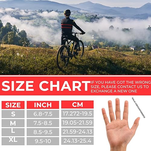 Miniatura 7 de WESTWOOD FOX Guantes de ciclismo para hombres y mujeres, dedo completo, antideslizantes, para pantalla táctil, transpirables, para ciclismo de