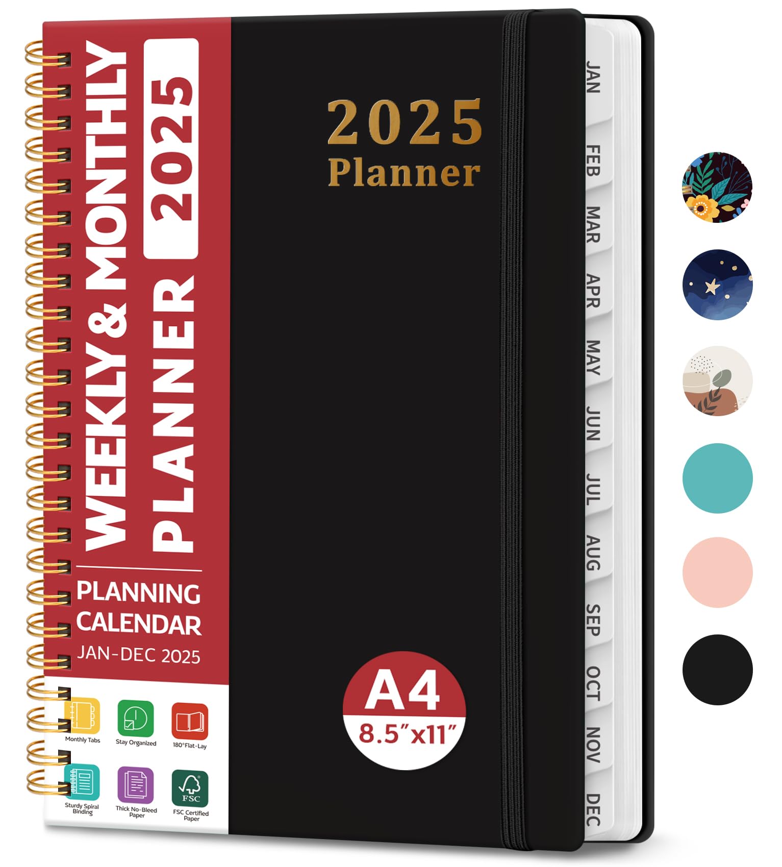 Snapklik.com : 2025 Planner - Weekly And Monthly Planner Spiral Bound ...