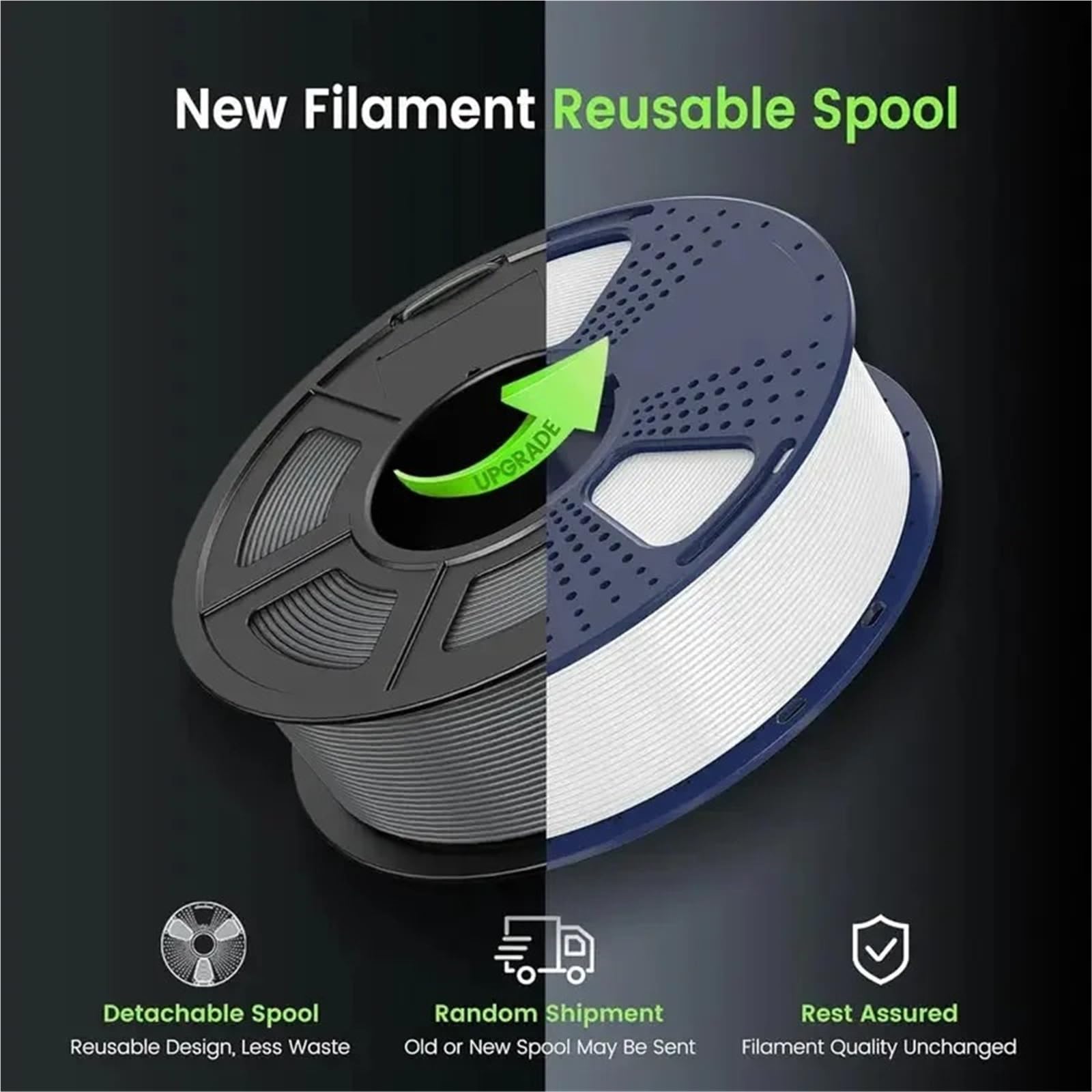 Filamento For Stampante 3D PLA Plus Da 1,75 Mm, Confezione Sfusa Da 10 Kg, Materiale Con Maggiore Resilienza In Più Colori Su Bobine Da 1 Kg(White)