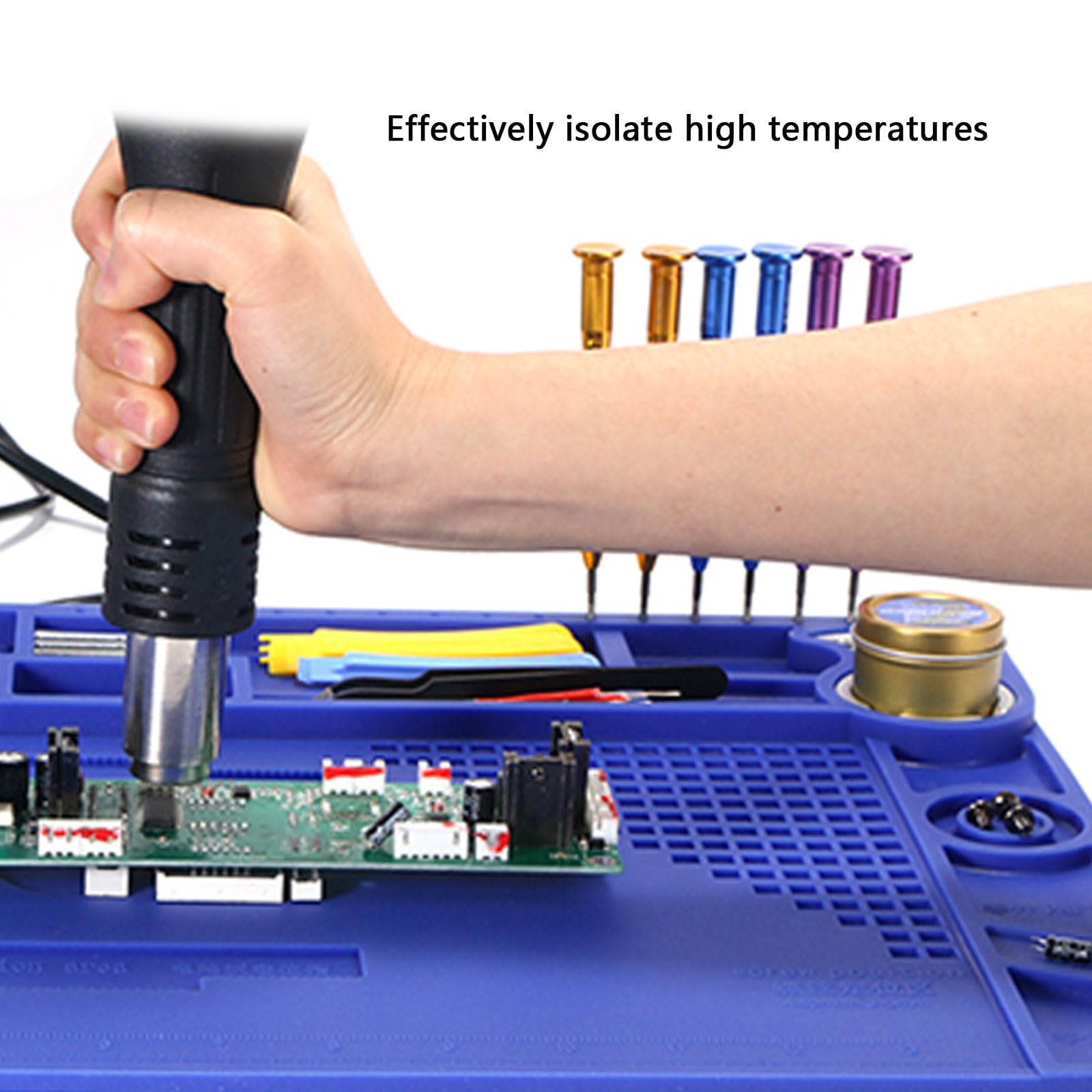 Tappetino antiscivolo per saldatura in silicone per assemblaggio di circuiti stampati con cuscinetto di saldatura in silicone resistente al calore