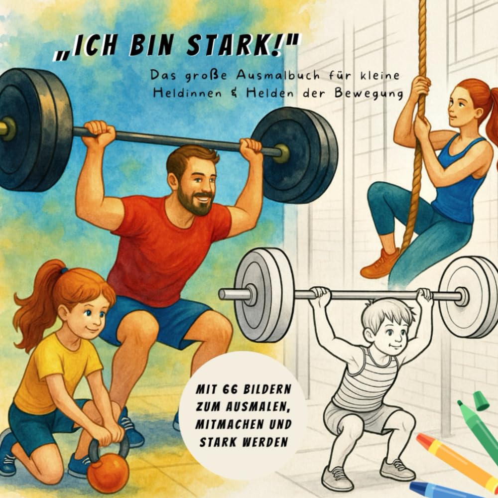 „Ich bin stark!“: Das große Ausmalbuch für kleine Heldinnen & Helden der Bewegung