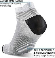 Vista 5 de PAPLUS Ankle Compression Sock for Men and Women 246 Pairs, Low Cut Compression Running Sock with Ankle Support