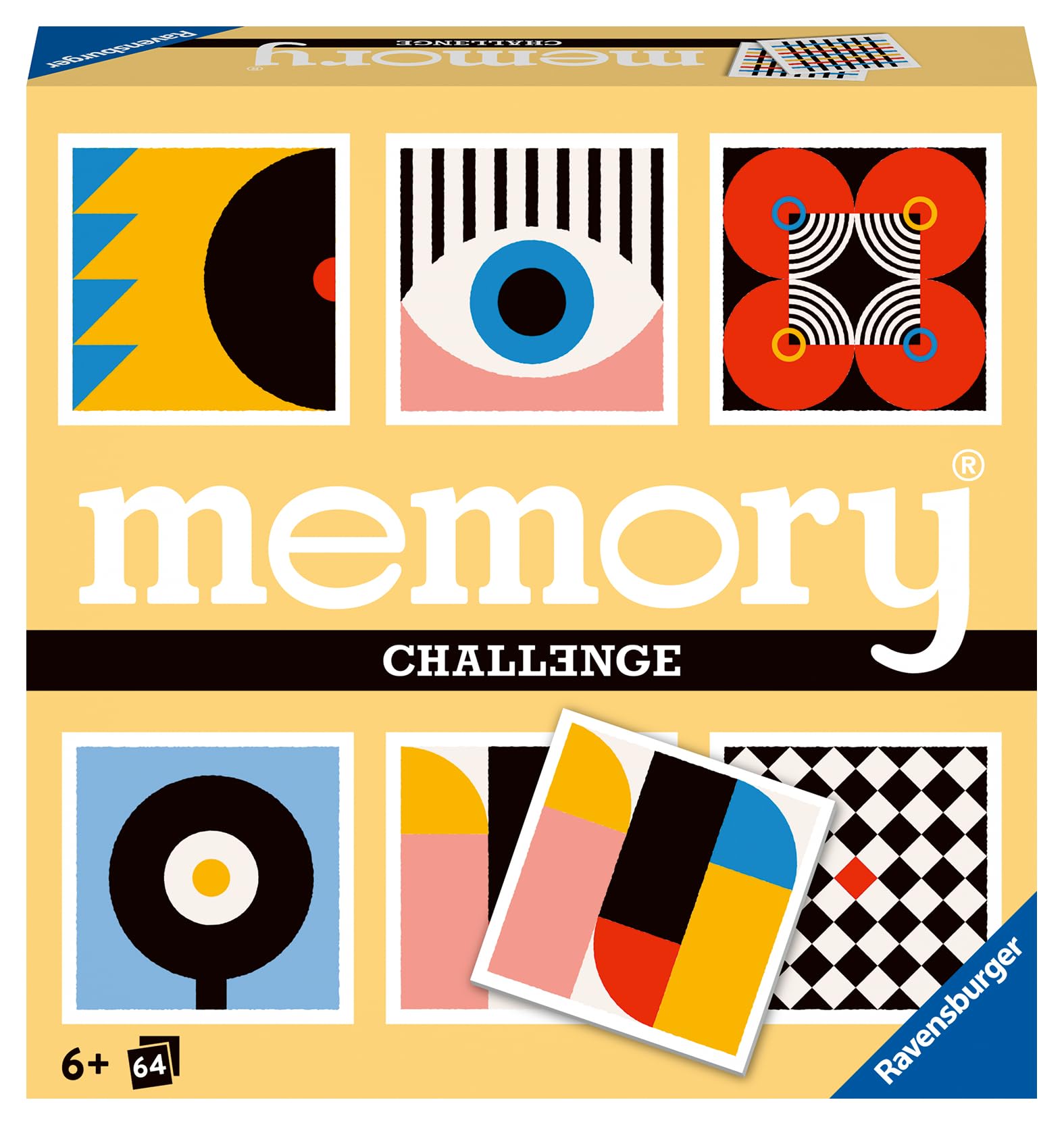 Ravensburger Challenge Memory® Verrückte Muster - 22462 - Das weltbekannte Gedächtnisspiel mit 32 kunstvoll gestalteten Kartenpaaren… – Ansicht 2