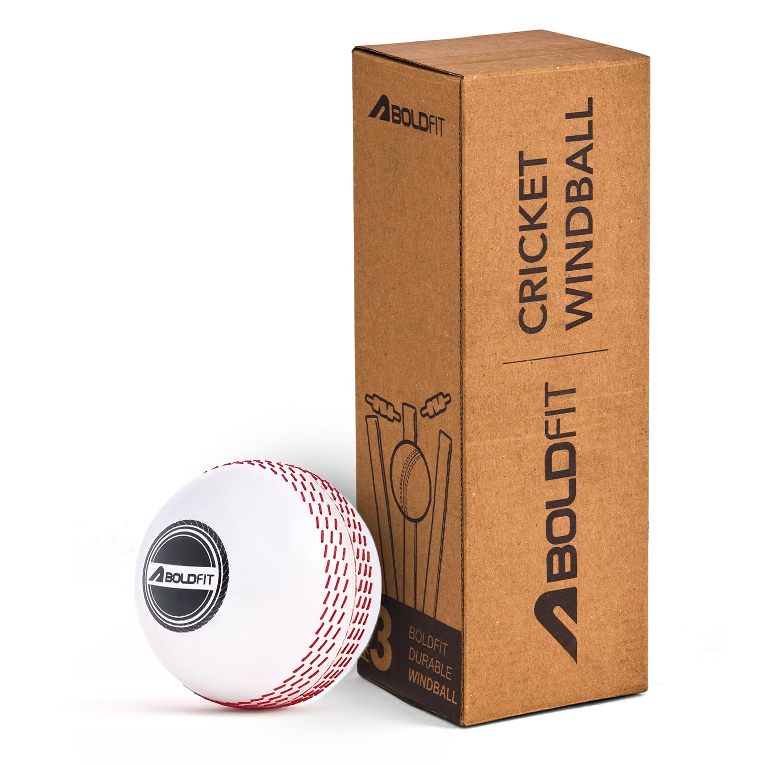 Boldfit WindBall Synthetic Cricket Practice Ball for Indoor & Outdoor Training - Soft PVC Material, Ideal for Kids and Adults, 125 GM- White (Pack of 1)-image-47