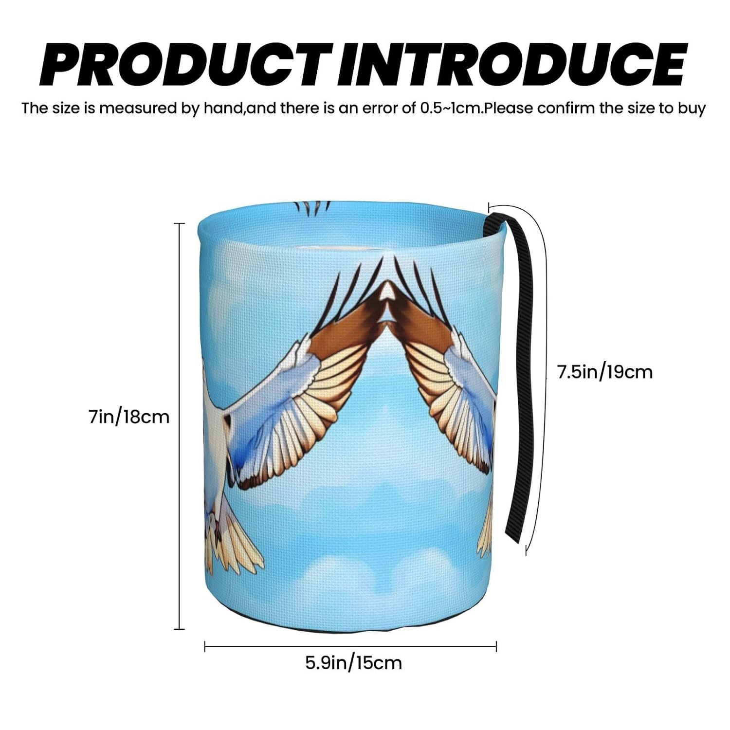 Seagulls in Flight Hanging car Trash can, Foldable car Trash can, car Storage Box Accessories, Suitable for Travel SUV Truck Sedan image 3