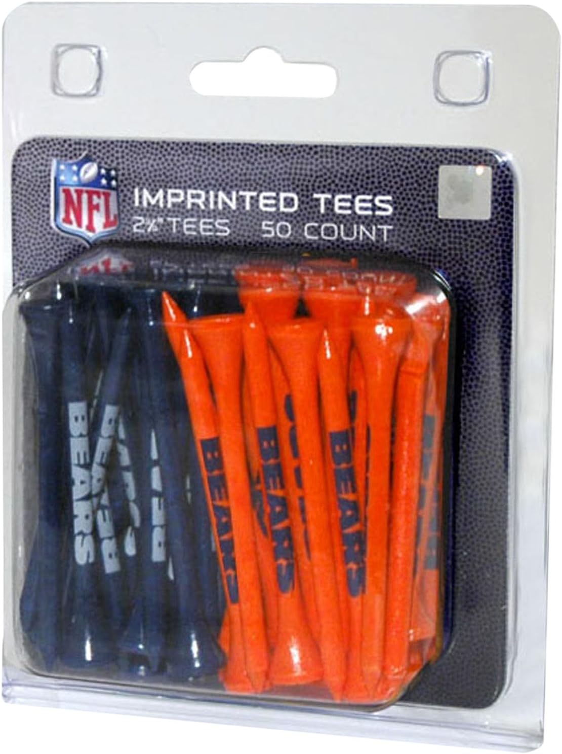 NFL 2-3/4" Golf Tees, 50 Pack, Regulation Size, Multi Team Colors