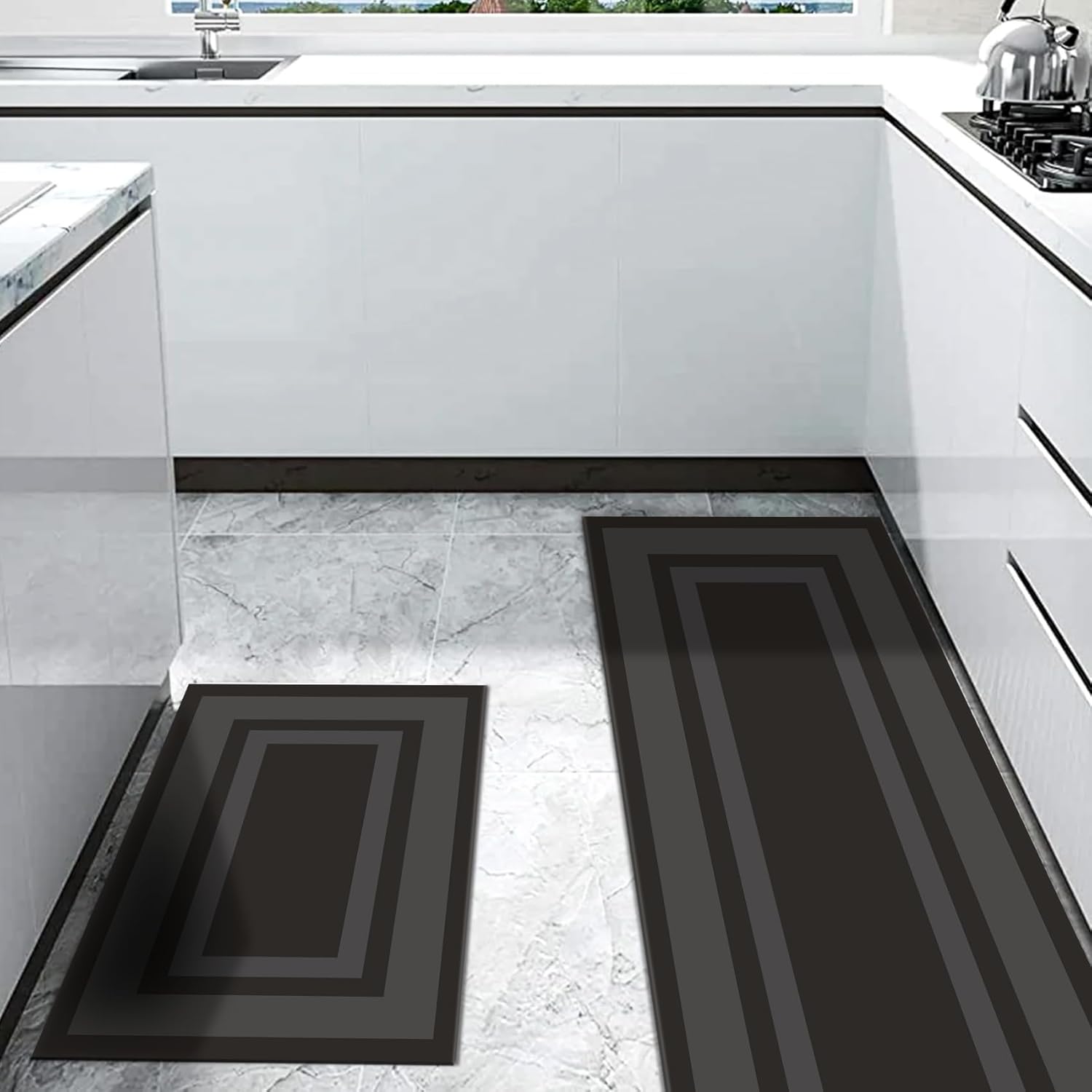 TDNE Kitchen Mat Set [50 * 80+50 * 120CM], 2 Pack Comfort Durable