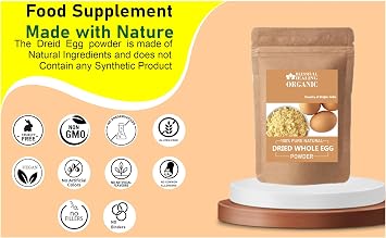 Blessfull Healing Organic Dried Whole Egg Powder 100% Pure Natural 300 Gram / 10.58 oz