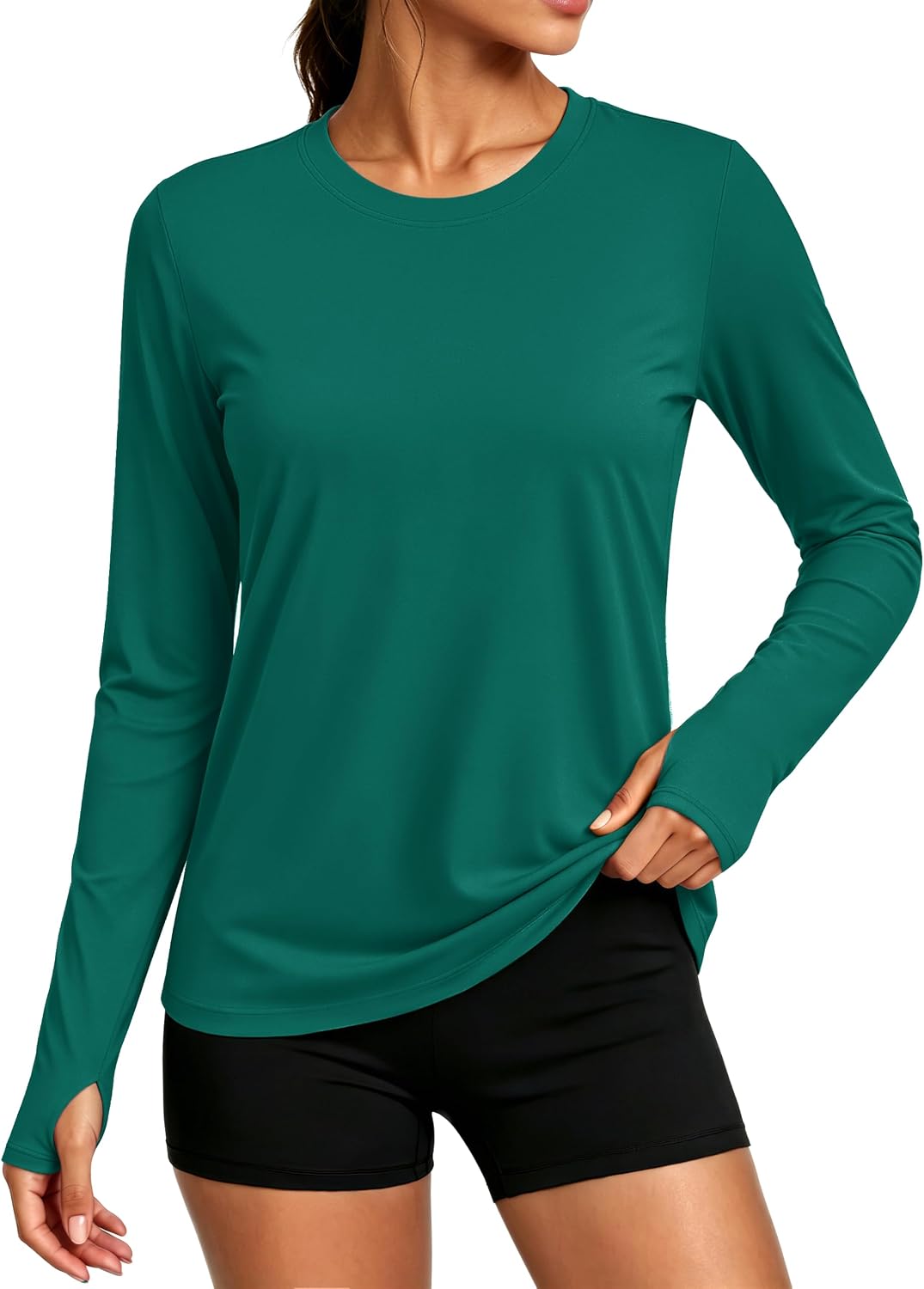 MAGCOMSEN Women's Long Sleeve Rash Guard Tshirts UPF 80+ Sun Shirt Swim Top
