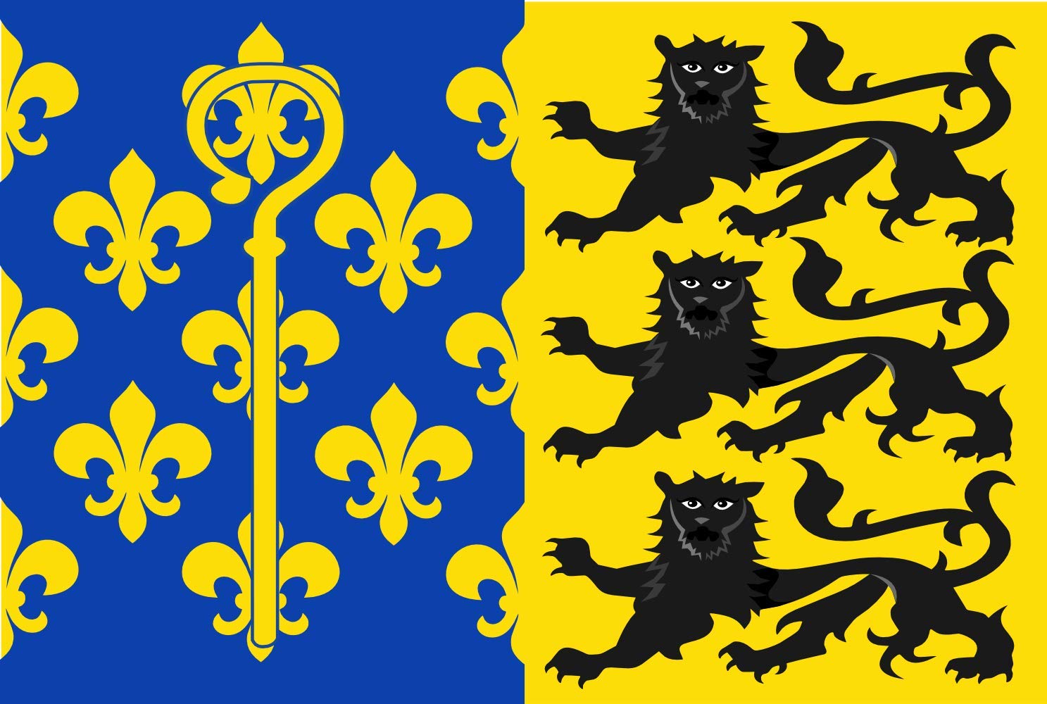 Drapeau Overasselt grand format de l'ancienne commune néerlandaise pour mât