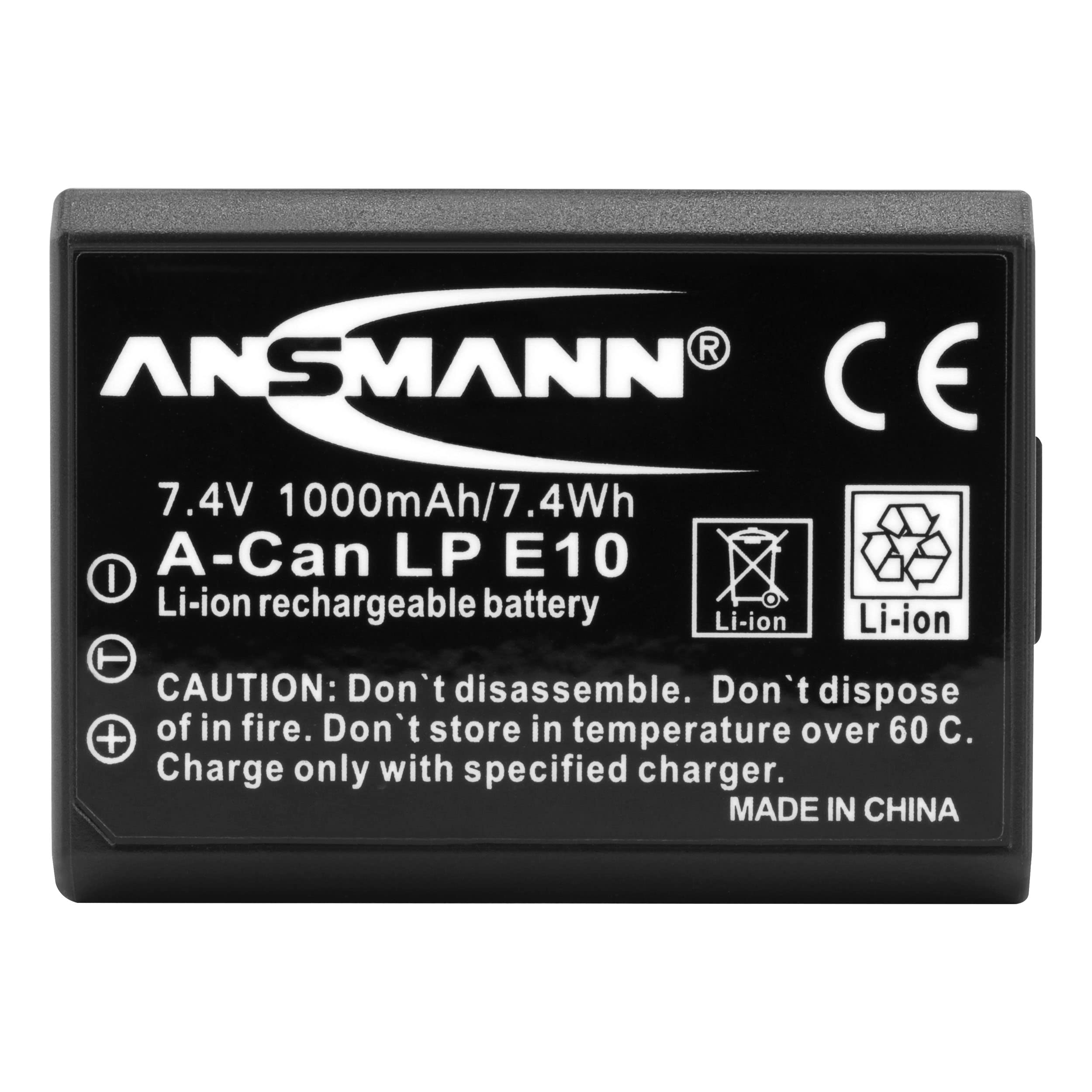 DIGITUS - 1400-0018 Batteria Ricaricabile agli Ioni di Litio LP-E10 per Fotocamere Canon