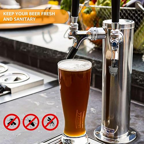 Miniatura 6 de Línea de cerveza de PVC de 5 pies y grifo de torre de cerveza inoxidable, kit de vástago de cerveza, grifo de cerveza de cierre automático, piezas